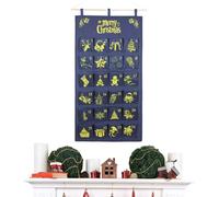 Calendario natalizio 2025 - 24 Day Fillable Wall Hanging Decor, Reusable Fabric Countdown Calendar with Pockets | Holiday Home Decoration For Kids Candy Jewelry Chocolate