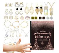 Calendario natalizio 2025 con conto alla rovescia - ricordo 2025, conto alla rovescia fino a Natale, gioielli, orecchini, calendario, per bambini, amici, studenti, adolescenti, adulti, ragazze, casa