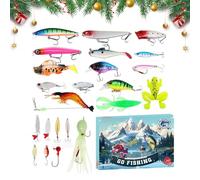 Calendario natalizio 2025 da uomo, 24 giorni con esca da, giocattolo 'Avvento, forniture per la casa di Natale per uomini, figlio, marito, zio, nonno,