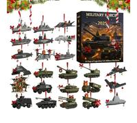 Calendario natalizio 2025 per conto alla rovescia - Ciondolo decorativo natalizio piatto in acrilico 2D, con conto alla rovescia 2D in acrilico a forma di veicolo aereo, per ragazzi, ragazze