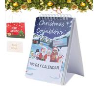 Calendario natalizio 2025 per conto alla rovescia di 100 giorni, a strappo, per conto alla rovescia natalizio 2025, 100 giorni, per casa, ufficio, decorazione natalizia (1 pezzo)