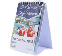 Calendario natalizio 2025 per conto alla rovescia di 100 giorni, con conto alla rovescia natalizio 2025, calendario dell'Avvento da tavolo, calendario dell'Avvento festivo da 100 giorni, per decorare