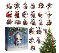 Calendario Natalizio - Calendario 'avvento 28x16cm, Ornamenti Per Alberi Di Natale, Ornamento Acrilico 2d, Del Conto Alla Rovescia 24 Giorni Per Uomini Ragazzi Ragazze Giovani Ad
