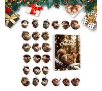 Calendario natalizio con conto alla rovescia, e riutilizzabile, in acrilico, per il conto alla rovescia fino a Natale, ghianda, per amici, bambini, albero della famiglia, finestra, parete