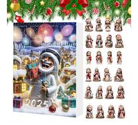 Calendario natalizio con conto alla rovescia in acrilico 2D, decorazione natalizia, decorazione natalizia, arazzo festivo da parete, visualizzazione per porte e finestre, decorazione stagionale, 26 ×