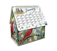 Calendario natalizio fai da te con pittura a mosaico 3D a forma di casetta di pan di zenzero, kit mensile per decorare la casa e la scrivania