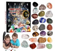 Calendario natalizio, gemma conto alla rovescia, 24 giorni di pietre colorate, collezione di decorazioni per feste, per uomini, donne, adulti, libreria, decorazione da tavolo per la casa