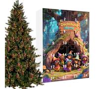 Calendario natalizio in acrilico - 24 giorni conto alla rovescia fino a Natale per calendario bassotto, acrilico 2D da cowboy, per soggiorno, albero di Natale, parete e