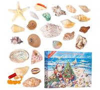 Calendario natalizio per conto alla rovescia, 24 giorni, realizzato a mano, per casa delle bambole, paesaggistica in miniatura, acquario, granchio eremita, amici, ragazze, ragazzi, Natale, studenti