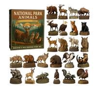 Calendario natalizio per conto alla rovescia, ornamento 2D in acrilico per l'avvento - Decorazione per albero di Natale del Nazionale di 24 giorni - per vacanze, esposizione stagionale, inverno