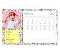 Calendario notes magnetico 2027 personalizzato - calendario magnetico con post-it per frigo calendario mensile personalizzabile con le tue foto ideale per gli appunti settimanali