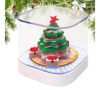 Calendario orario | Calendario artistico 3D con albero di Natale, blocco note con luce, organizer per la gestione del tempo, pianificazione quotidiana della famiglia, monitoraggio delle faccende