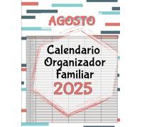 Calendario Organizador Familiar 2025 5 columna: planificador mensual familiar 2025 - Agenda para una familia de cinco durante 12 meses Enero a Diciembre, tamaño A4