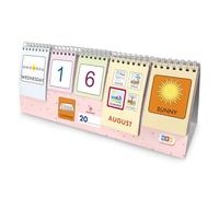Calendario per Bambini | Calendario da Tavolo con Pittogrammi - Impara i Mesi e le Stagioni in Modo Divertente e Educativo giocando con le tessere intercambiabili (Inglese)