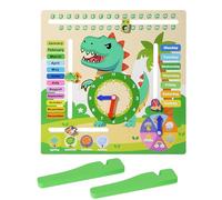 Calendario per bambini per imparare a casa - Giocattoli educativi con tavoletta in legno, calendario educativo interattivo, orologio da stimolo divertente, sviluppo del pensiero logico, monitoraggio