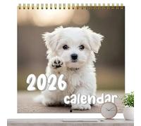 Calendario per cani | Calendario da parete | Agenda settimanale annuale a 2026 per scrivania casa soggiorno scuola ufficio decorazione famiglia amici donne insegnanti