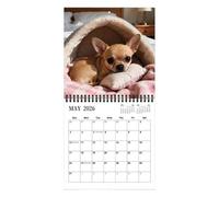 Calendario per cani - Calendario dei cuccioli 2026, planner da scrivania, planner mensile a tema cane, calendario divertente per camera da , scuola, appartamenti di lavoro, dormitorio, aula