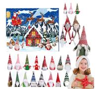 Calendario per conto alla rovescia Babbo Natale nano | 24 giorni Calendario 'Avvento Natale | Decorazioni per la casa ufficio aula | Decorazione per festa del Ringraziamento tavolo