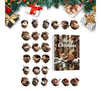 Calendario per conto alla rovescia con ciondolo a forma di animale, riutilizzabile, da collezione, 2D, calendario per conto alla rovescia con ciondoli a forma di animali, per amici, bambini, albero