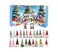 Calendario per conto alla rovescia con natalizio, bambole di peluche per bambini e adulti, calendario per il conto alla rovescia delle festività di 24 giorni, per albero di Natale, centrotavola