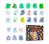 Calendario per conto alla rovescia di Halloween, 24 giorni Glow Ghost Calendario di Halloween, piccola decorazione per la casa per dicembre, adolescenti, ragazzi, ragazze, ghirlande per finestre