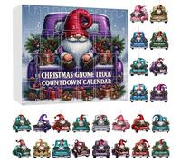 Calendario per conto alla rovescia di Natale, 2025, con scritta "Merry Christmas" (lingua italiana non garantita), ciondolo per 24 giorni, decorazione per la casa, per camera da letto, parete, cortile