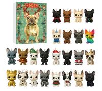 Calendario per conto alla rovescia natalizio con bulldog francese, per amanti dei cani, genitori di animali domestici (B)