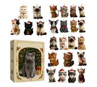 Calendario Per Gatti Avvento 2025-26x18x3cm Set Di Calendari Del Conto Alla Rovescia Del Versatile | Avvento A Sospensione A Tema Gatto 2d, Calendario Per Il Conto Alla Rovescia Di Ciondoli