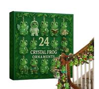 Calendario Per Il Conto Alla Rovescia 'Avvento Di Natale - Decorazione Natalizia Con Rana In Acrilico 2D, Set Da Collezione A Tema Bosco | Espositore Per Ornamenti Festivi 24 Giorni Per Adulti, Ba