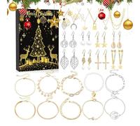 Calendario per il conto alla rovescia dei gioielli, per l'avvento e Natale, 24 giorni 2025, kit di gioielli, calendario per conto alla rovescia per donne, adolescenti, adulti, famiglia, compleanno