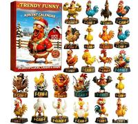 Calendario Per Il Conto Alla Rovescia Dei Pulcini Di Natale - Set Di Ornamenti Per Le Vacanze Invernali 2D, Display Decorativo Per Il Conto Alla Rovescia | Ricordo A Tema Per Amici, Adulti E A