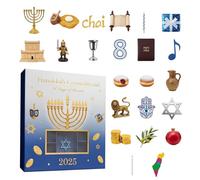 Calendario Per Il Conto Alla Rovescia Di Hanukkah,Ornamento Decorativo In Acrilico 2D | Calendario Conto Alla Rovescia Con Ornamento | Per Uomini Donne Ragazzi Giovani Famiglia Amici
