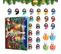 Calendario Per Il Conto Alla Rovescia Di Natale | 24 Giorni Decorazione Natalizia per Conto alla Rovescia,Figurina di Gesù Ornamento da Scrivania per Decorazioni Stagionali Halloween Pasqua San