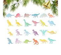 Calendario per il conto alla rovescia di Natale - 24 giorni di dinosauri che si illuminano al buio, adorabili bambole natalizie per bambini, soggiorno, camera da, mensola, decorazione stagionale