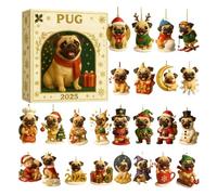 Calendario Per Il Conto Alla Rovescia Di Natale - Ornamenti Per Cani In Acrilico 2D - Decorazioni Per Il Conto Alla Rovescia Per Le Festività Festive | Per La Fattoria, La Casa, L'esposizione Stagiona
