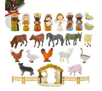 Calendario Per Il Conto Alla Rovescia Di Natale Presepe 'Avvento Religioso | Set Presepe Calendario Conto Alla Rovescia Addobbi Natalizi per Decorazione Casa Soggiorno Scuola Chiesa Ufficio Fattor