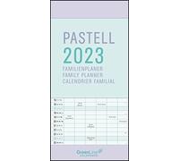 Calendario per la famiglia 2023 GreenLine Pastell, 12 mesi, 22 x 45 cm