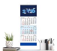 Calendario per l'anno 2026 | 3 per la casa, calendario mensile da appendere | Per l'uso in casa, studio, soggiorno, camera da e studio d'arte