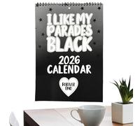 Calendario Per L'anno 2026 | Agenda Gotica nera | Calendario da parete da appendere, per appuntamenti personali, scadenze del progetto, ricordi giornalieri, scuola, aula, posto di lavoro appartamento