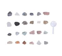 Calendario per l'avvento Stone Squisite Calendario del conto alla rovescia della collezione minerale artigianale per decorazioni natalizie e appassionati di geologia 24 esemplari