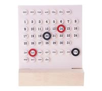 Calendario Permanente Con 3 Anelli Supporto In Legno Mensile Permanente Scrivania Promemoria Conto Alla Countdown Per La Visualizzazione Data Ufficio