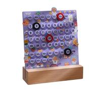 Calendario Permanente Con 3 Anelli Supporto In Legno Mensile Permanente Scrivania Promemoria Conto Alla Countdown Per La Visualizzazione Data Ufficio