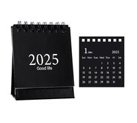 Calendario permanente in, Calendario da tavolo 2025,Pagina a 360 gradi rispetto al calendario da tavolo | Calendario ribaltabile doppio lato per aula, calendario portatile, per scrittura