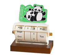 Calendario perpetuo Capybara con ruote in legno, calendario da scrivania per pianificazione giornaliera, settimanale e mensile, decorazione da tavolo in legno per casa e ufficio, design unico a ruota