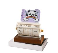 Calendario perpetuo Capybara con ruote in legno, calendario da scrivania per pianificazione giornaliera, settimanale e mensile, decorazione da tavolo in legno per casa e ufficio, design unico a ruota