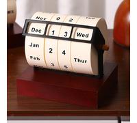 Calendario perpetuo da tavolo rotante, calendario da tavolo con supporto in