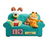 Grupo Erik : Calendario Perpetuo 3D Garfield In Resina Dipinta A Mano 16,6 x 12,5 x 9,3 cm - Blocchi Intercambiabili Giorni E Mesi - Prodotto Ufficiale