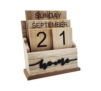 Calendario perpetuo in legno - Calendario perpetuo multiuso retrò | riutilizzabili per camere da, display decorativo per la casa, il lavoro