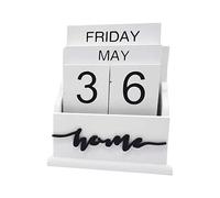 Calendario perpetuo in legno, calendario perpetuo multiuso retrò, riutilizzabili per camere da, display decorativo per la casa, il lavoro