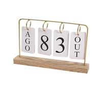 Calendario perpetuo in legno, design moderno, con supporto in metallo e base in legno, calendario, decorazione per ufficio, casa, caffè, sala da pranzo, ufficio, ideale per insegnanti